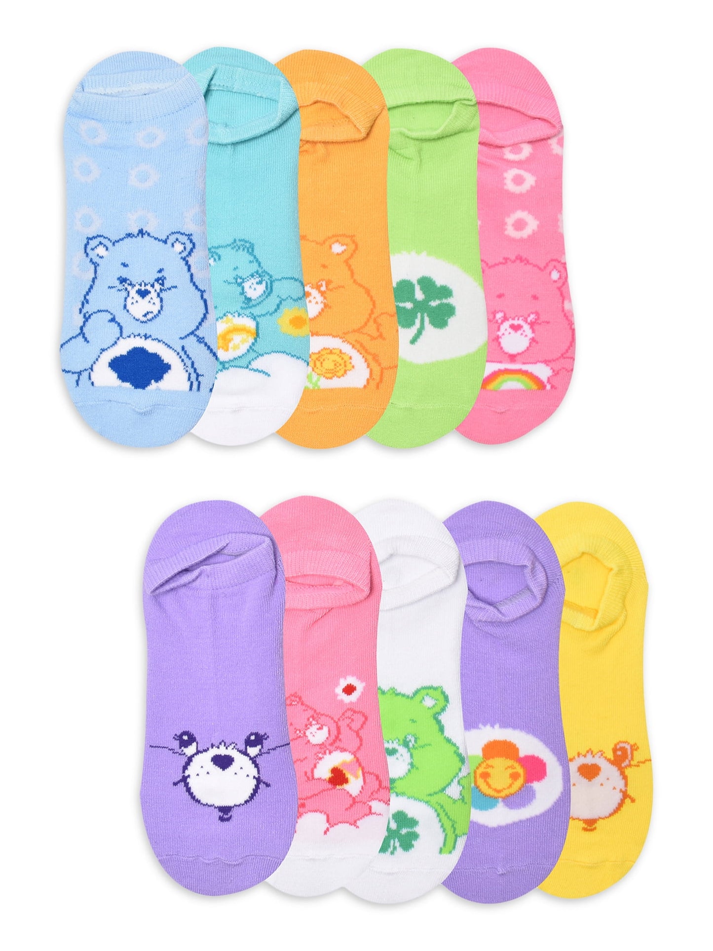 Spongebob Squarepants Women's No Show Socks 10-Pack, Sizes 4-10