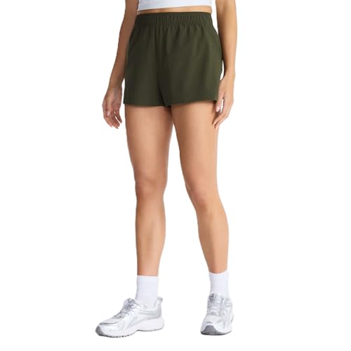 Avia Women's FeatherStretch Shorts, 3'' Inseam, Green, 3X