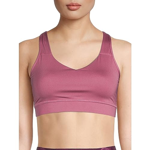 Avia Activewear Women's Medium Impact Strappy Moisture Wicking Sports Bra