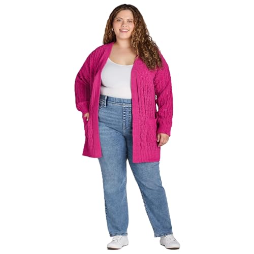 Terra & Sky Women’s Plus Straight Leg Jeggings, 29” Inseam, Acid Wash, 3X