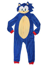 Load image into Gallery viewer, Sonic the Hedgehog Boys Hooded Character Union Suit Pajama
