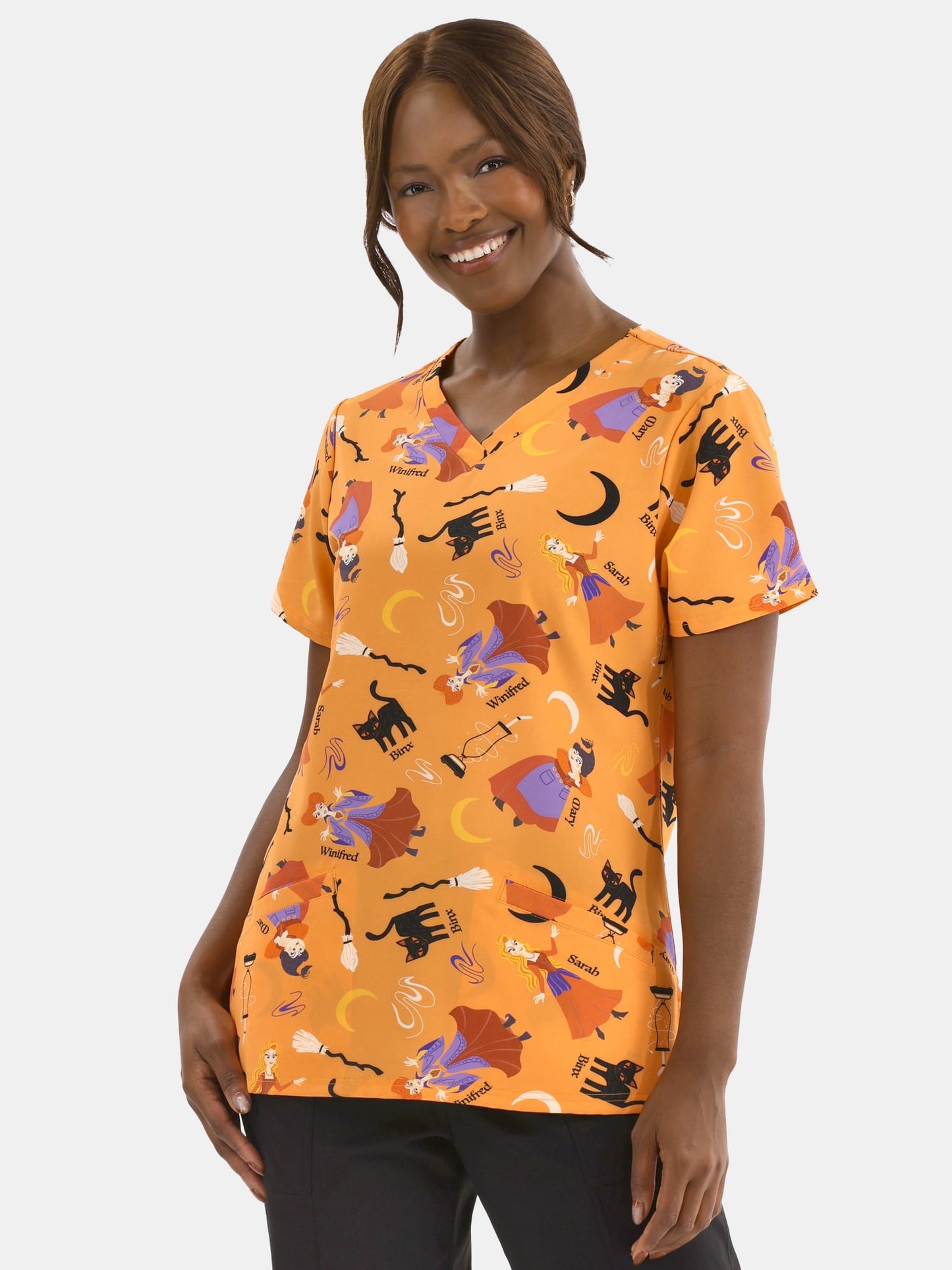 Hocus Pocus Women's Graphic Scrub Top, 2XL