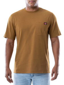 Wrangler Workwear Men's Short Sleeve Heavyweight Pocket Crew T-Shirt
