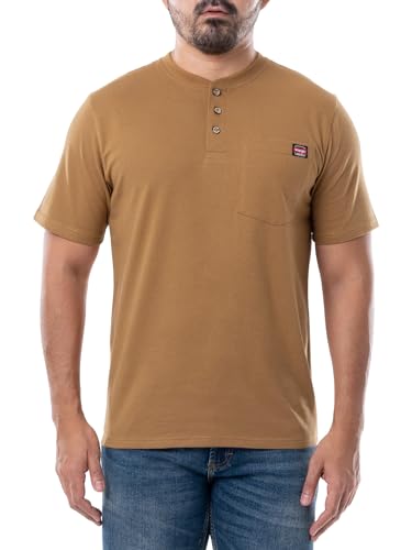 Wrangler Workwear Men's Short Sleeve Pocket Henley T-Shirt