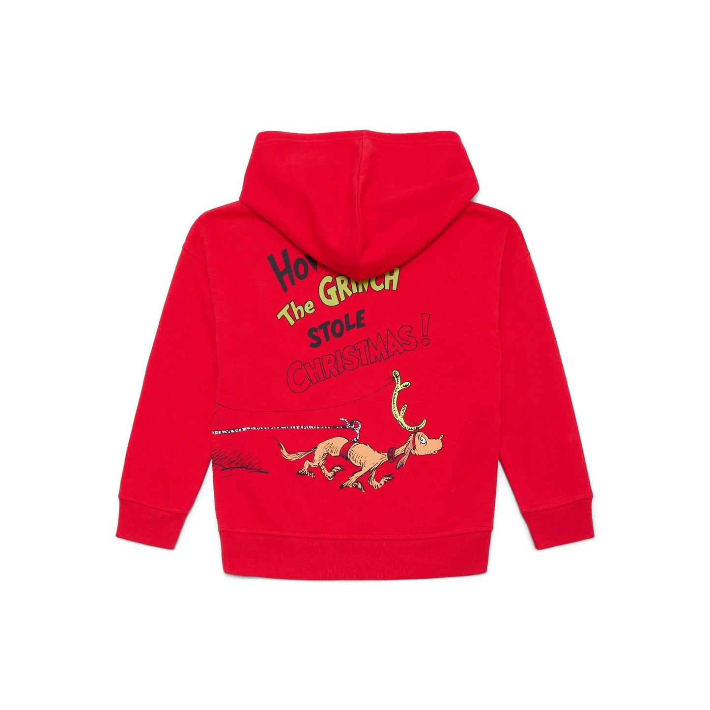 Dr. Seuss Boys' Front Back Graphic Hoodie, Red, Sizes XS-XXL