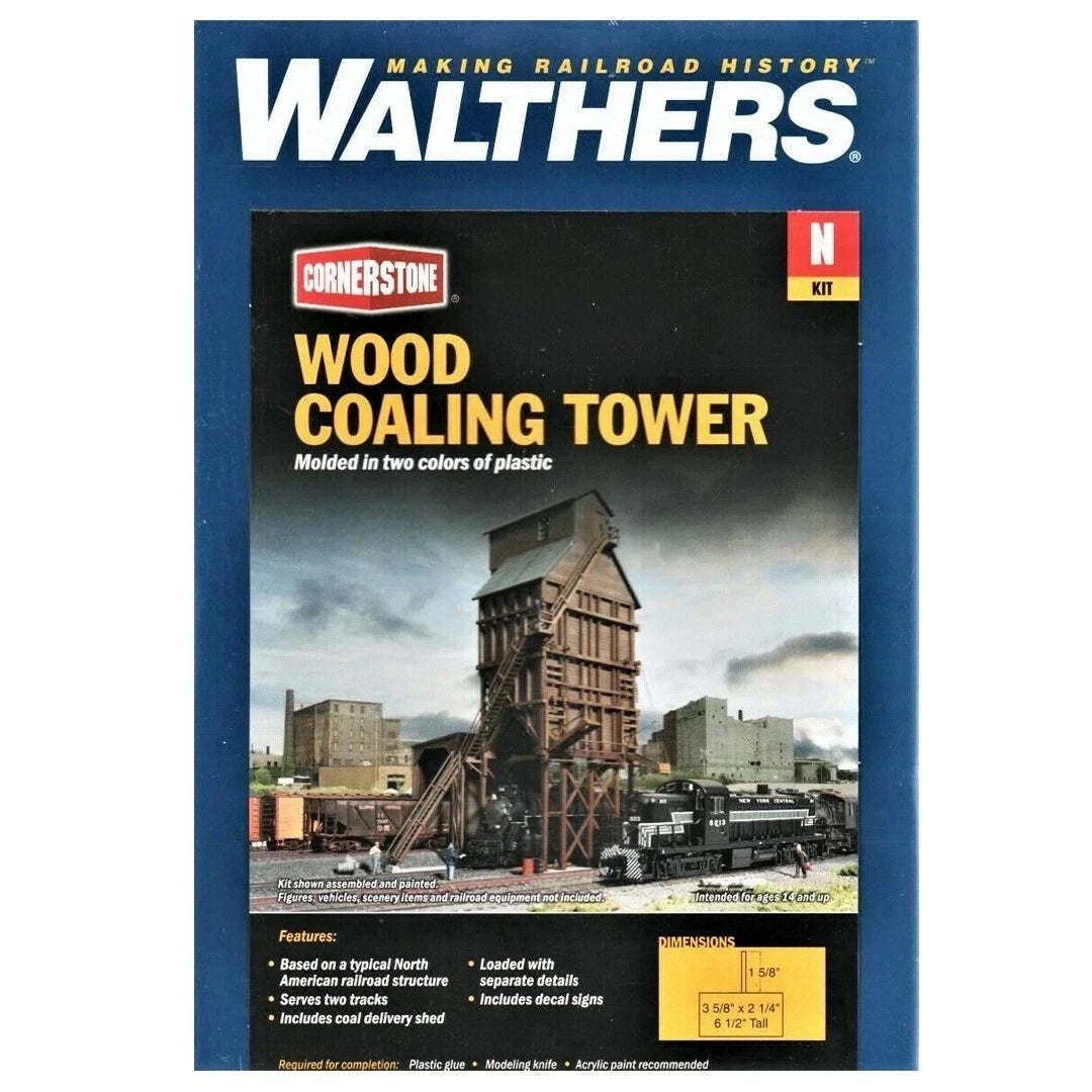 HO Scale Walthers Cornerstone 933-2922 Wood Coaling Tower Kit BNIB SEALED NEW