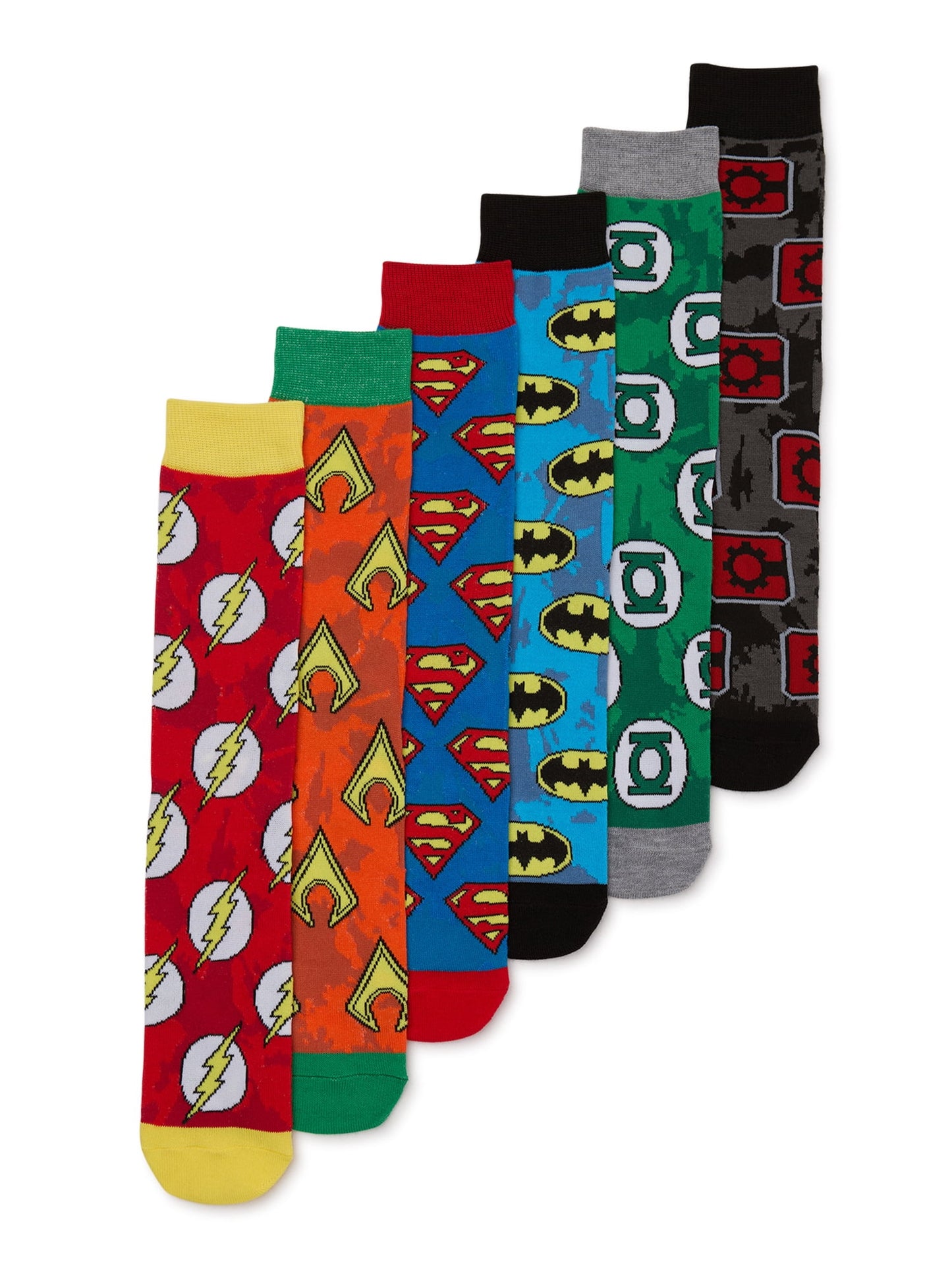 DC Comics Men’s Crew Socks, 6-Pack