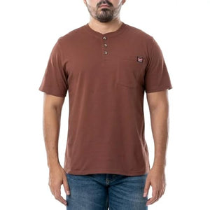 Wrangler Workwear Men's Short Sleeve Pocket Henley T-Shirt