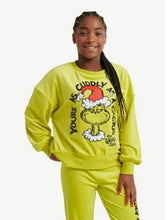 Load image into Gallery viewer, Girls Grinch Printed Velour Sweatshirt, Sizes XS-XL &amp; Plus
