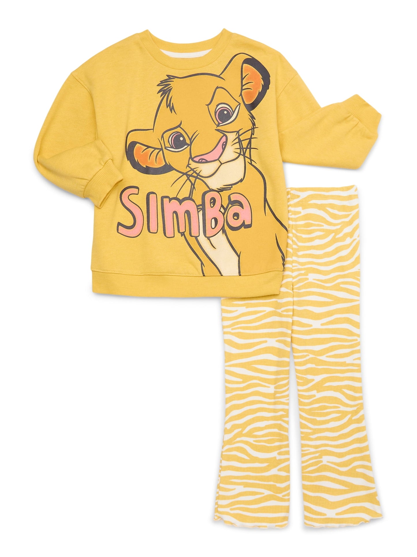 Disney Toddler Girl Simba Graphic Sweatshirt and Leggings Set, 2-Piece, Size 4T