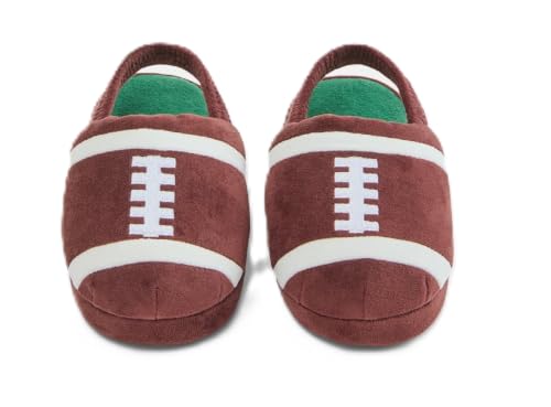 Wonder Nation Little Boys & Big Boys Puffed Scuff Slippers - Football, Sizes 13/1-6