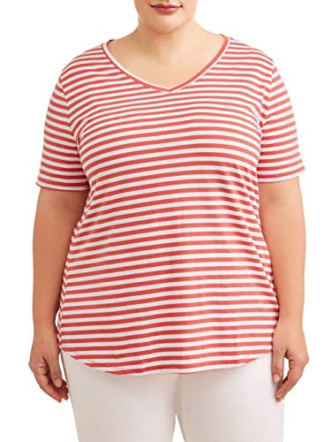 Terra & Sky Women's Short Sleeve Core V-Neck Tee - 0X-4X