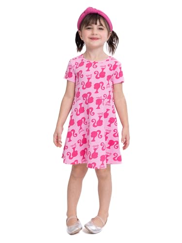 Barbie Toddler Girl Print Skater Dress, Sizes 12M-5T