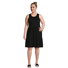 Load image into Gallery viewer, Terra &amp; Sky Women&#39;s Relaxed Tiered Tank Cotton Dress with Two Side-Seam Pockets New
