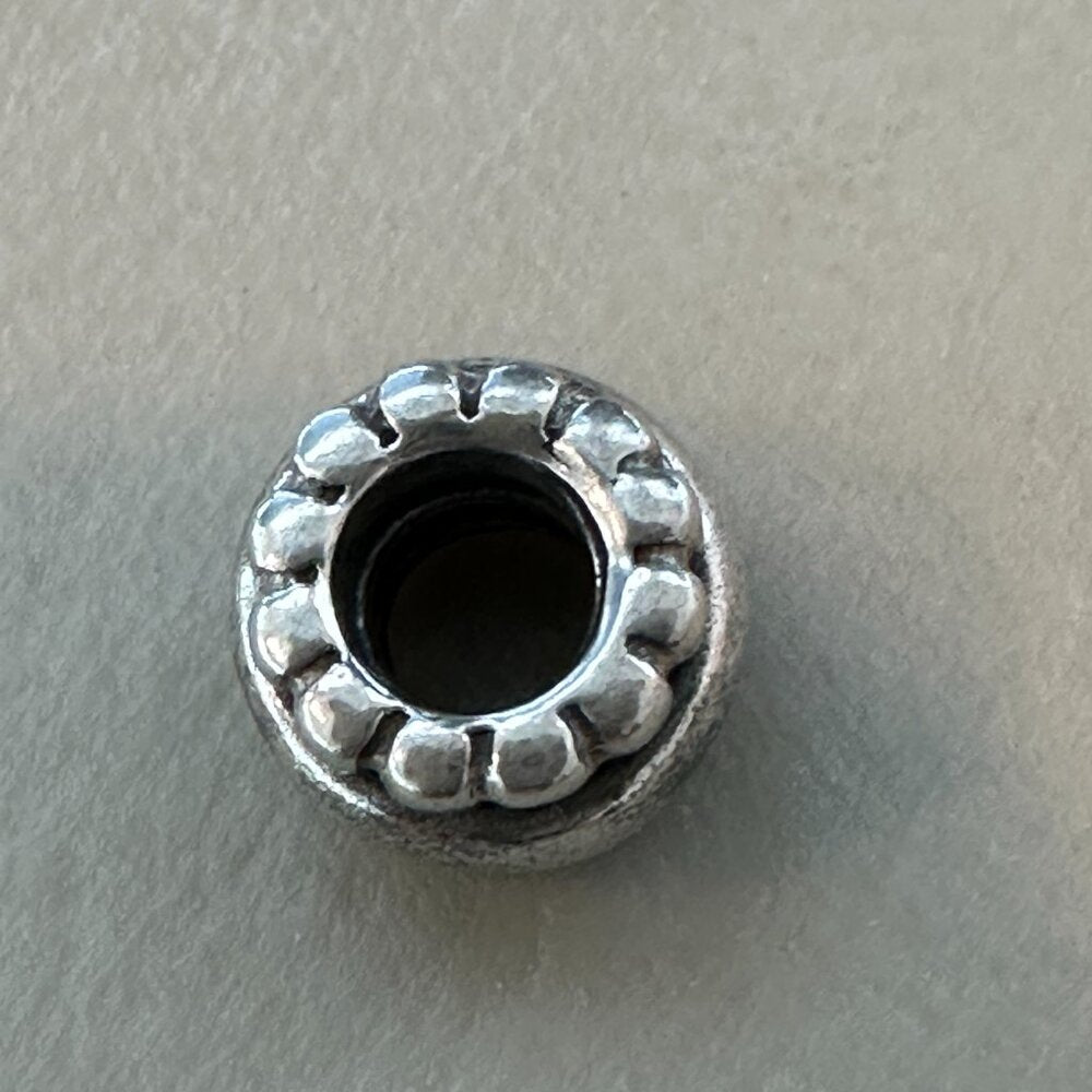 PANDORA Dots & Lines Charm SPACER RETIRED 925 ALE Bead - EUC