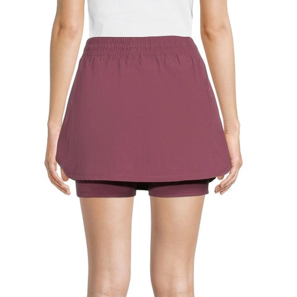 Avia Activewear Women's Plus Size Hike Skort With Drawstring - Mauve, 4X - NWT