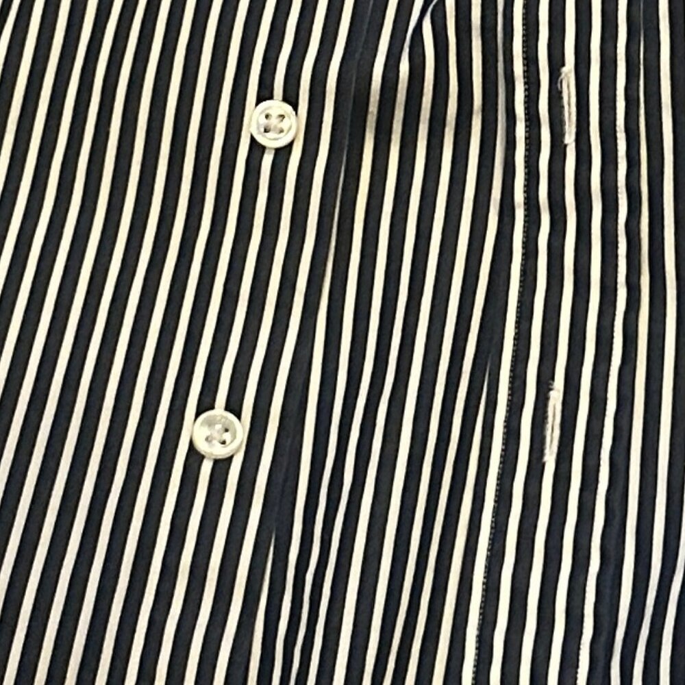 Ralph Lauren Sport Tailored Slim Fit Blue & White Stripped LS Shirt, Size 4
