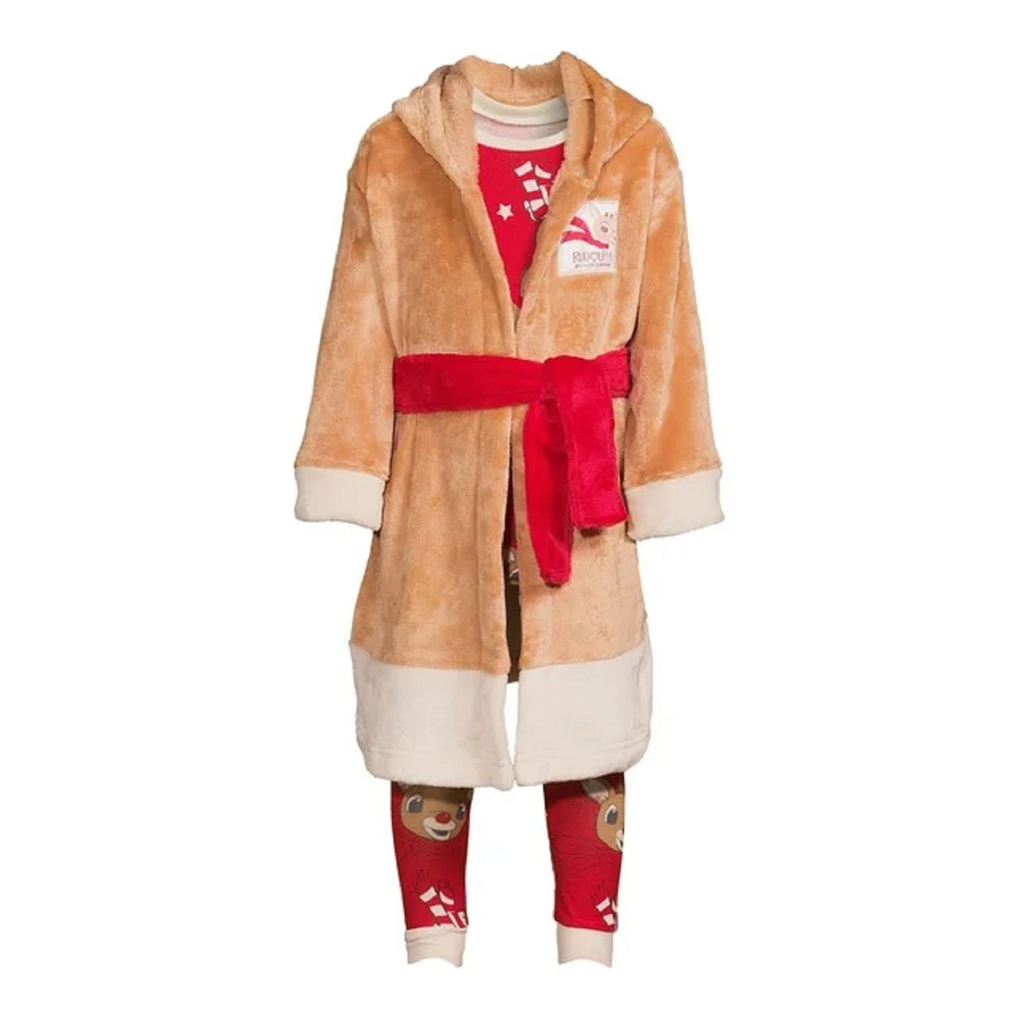 Rudolph The Red Nosed Reindeer Pajamas & Robe Set, 3-Piece, Sizes 12M-5T