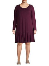 Load image into Gallery viewer, Terra &amp; Sky Women&#39;s Plus Size Knit Peplum Dress
