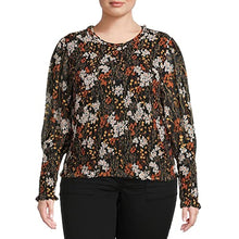 Load image into Gallery viewer, Terra &amp; Sky Women&#39;s Plus Size Long Sleeve Smocked Top
