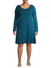 Load image into Gallery viewer, Terra &amp; Sky Women&#39;s Plus Size Knit Peplum Dress
