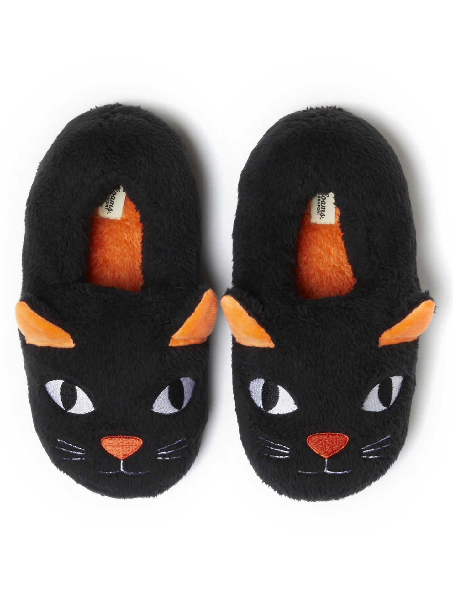 Dearfoams Cozy Cat Comfort Unisex Halloween Slippers, 9/10