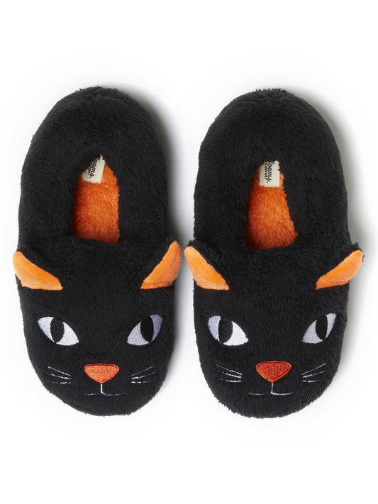 Dearfoams Cozy Cat Comfort Unisex Halloween Slippers, 11/12