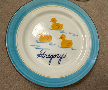 Rare Stangl Little Quackers Duck Set - Cup, Bowl & Plate - All mine/All gone