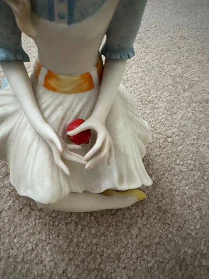 Cybis Pollyanna 1971 Children to Cherish Porcelain Figurine 7.5" Apple