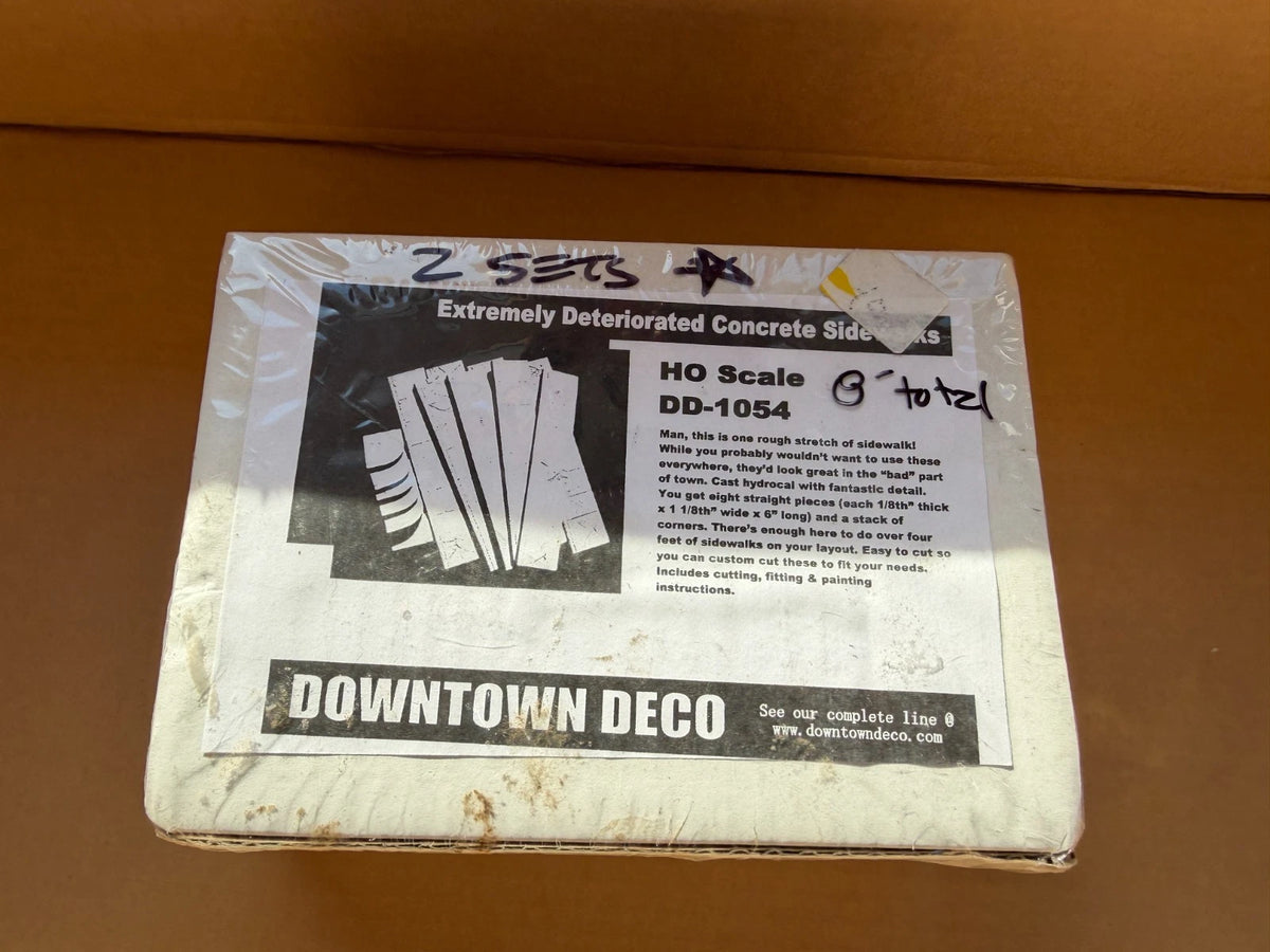 Downtown Deco Extremely Deteriorated Concrete Sidewalks HO Scale -DD-1054 SEALED
