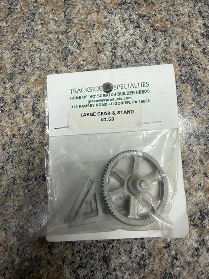 Trackside Specialties 475 HO Scale Large Gear & Stand 1.5" Diameter Sealed