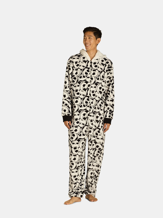 Men's Nightmare Before Christmas Superminky Pajamas Union Suit, Large