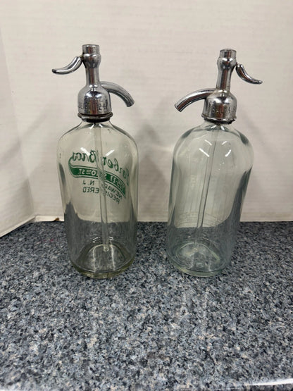 2 Seltzer Bottles - Babalya Beverages and Faber Bros