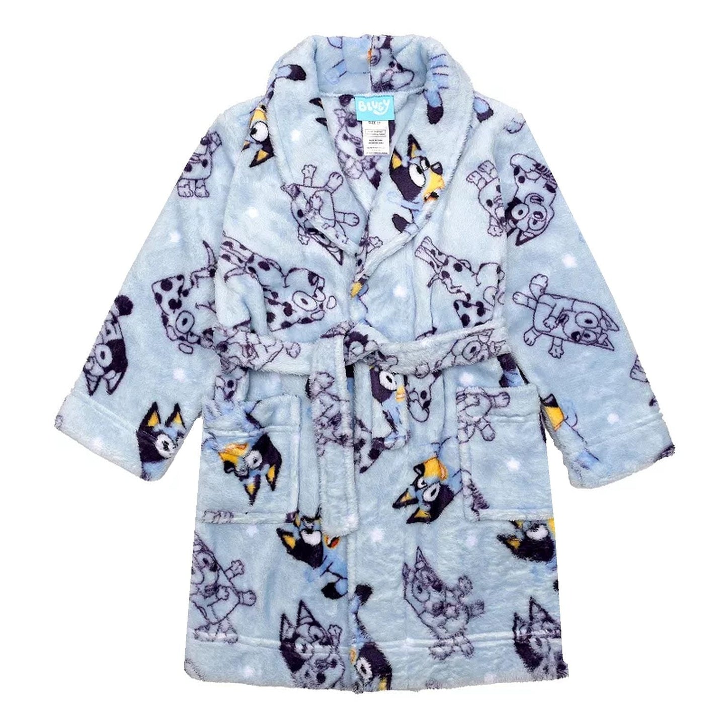 Bluey and Friends Toddler Boy's Soft Fleece Bathrobe, Character Robe, Sizes 2T-5T
