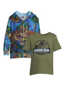Character Toddler Boy Sublimated Zip Up Hoodie and T-Shirt Set, Sizes 2T-5T