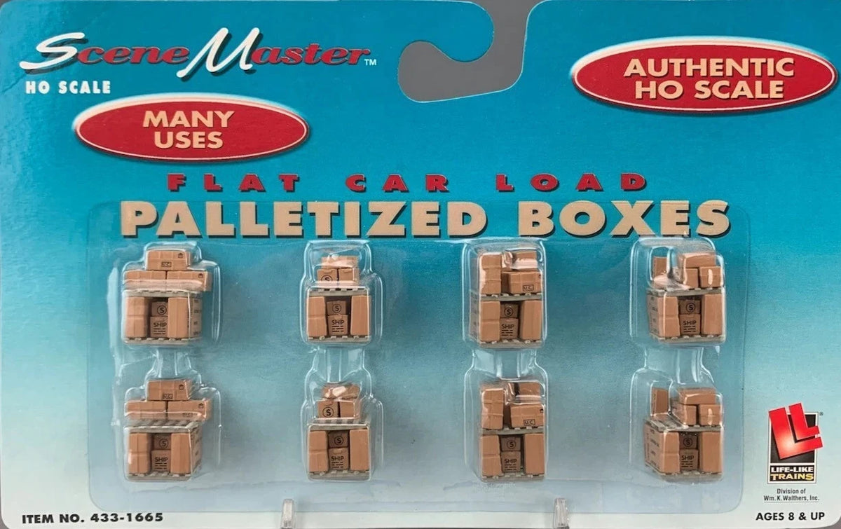 Real-Like Trains HO Scale Scene Master Palletized Boxes #433-1665 - BNIB SEALED