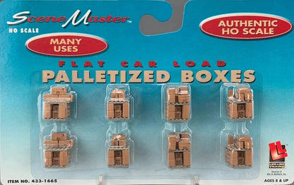 Real-Like Trains HO Scale Scene Master Palletized Boxes #433-1665 - BNIB SEALED