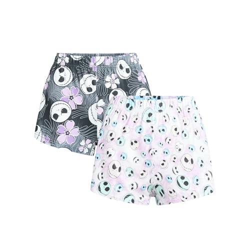 Disney Nightmare Before Christmas Women's Jersey Sleep Shorts, 2-Pack, 3X Multicolor