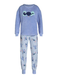 Disney Women's and Womens Plus Stitch Plush Pajama Set, 2-Piece, Sizes S-3X