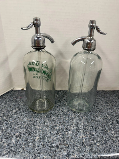 2 Seltzer Bottles - Babalya Beverages and Faber Bros