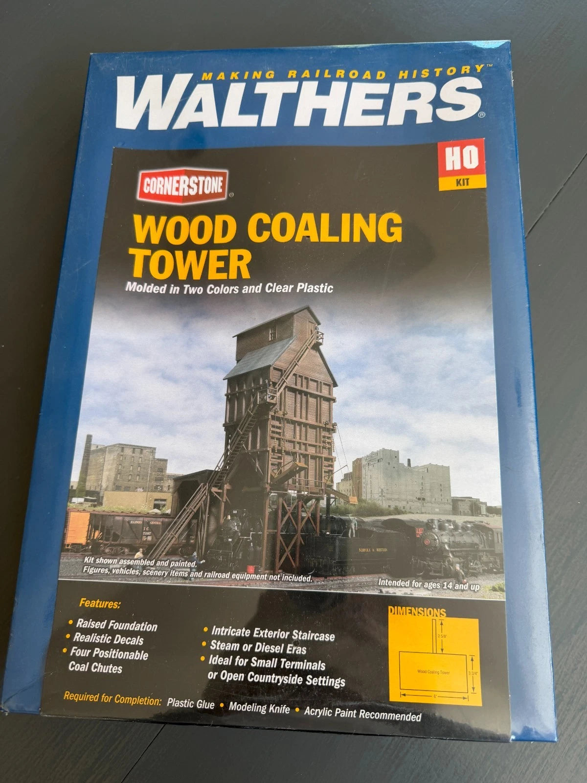 HO Scale Walthers Cornerstone 933-2922 Wood Coaling Tower Kit BNIB SEALED NEW