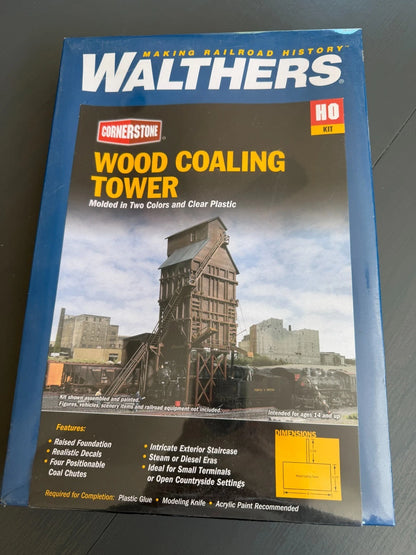 HO Scale Walthers Cornerstone 933-2922 Wood Coaling Tower Kit BNIB SEALED NEW
