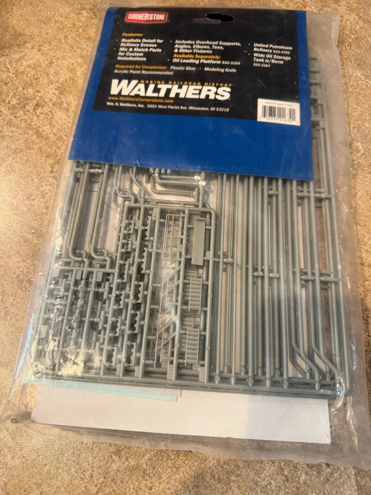 Walthers Cornerstone Piping Kit Ho Scale #933-3105 BNIB SEALED