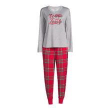 Load image into Gallery viewer, Treasures Womens 2pc Pamama Set - Fair Isle Gnome Santa Baby Lighten UP Naughty Nicely
