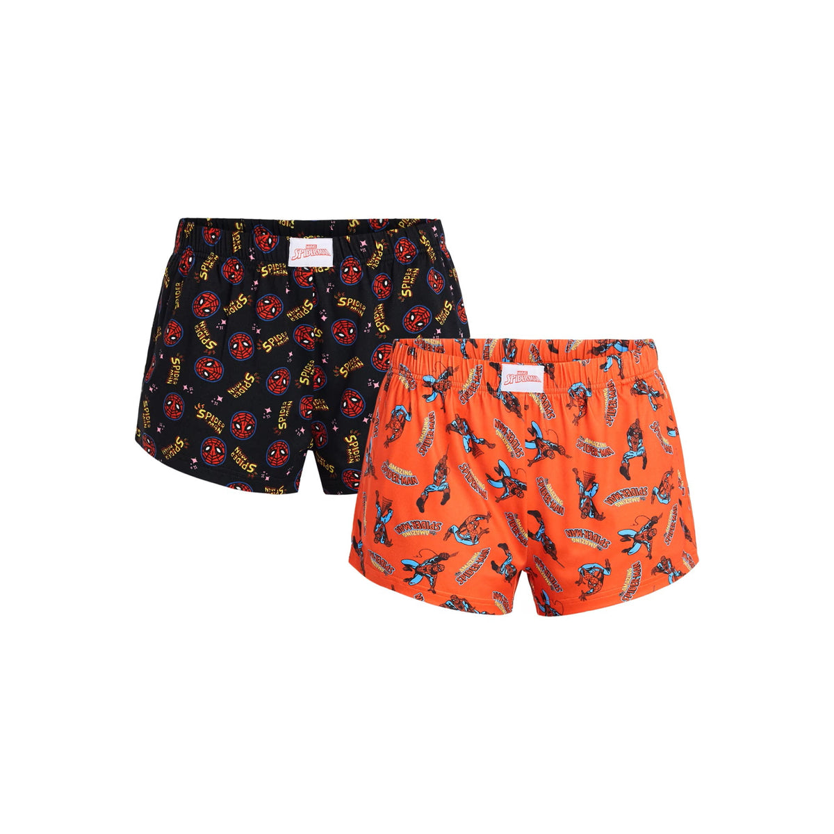 Women's Jersey Knit Spider man Sleep Shorts, 2-Pack,3X