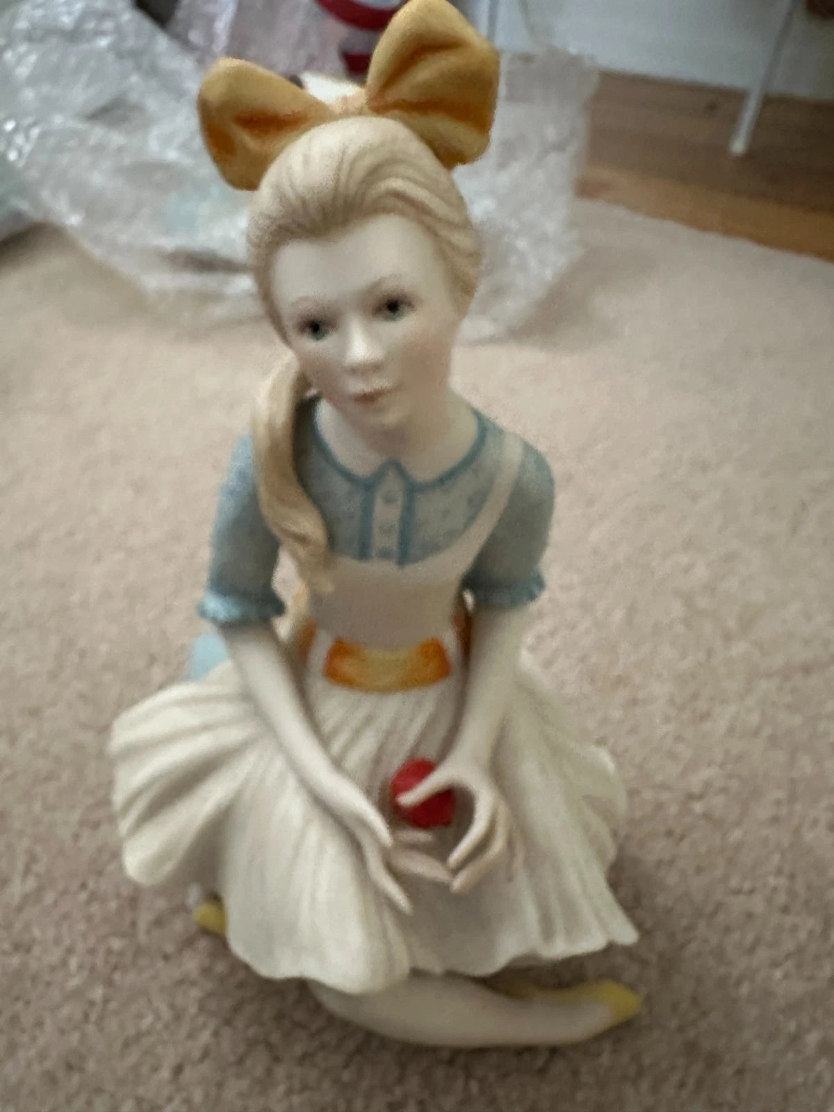 Cybis Pollyanna 1971 Children to Cherish Porcelain Figurine 7.5" Apple