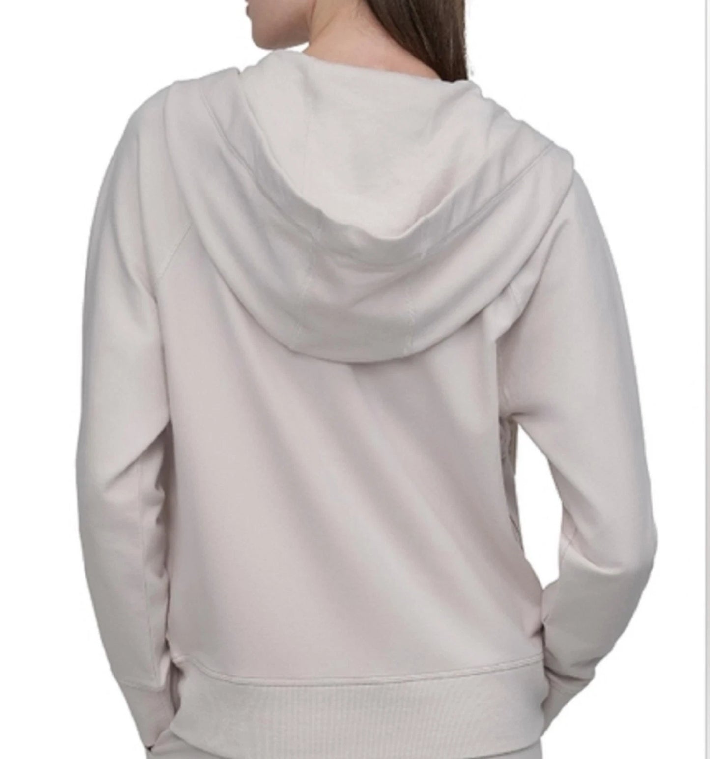 DKNY Women's Off-White Zip-Up Hoodie - Size Small