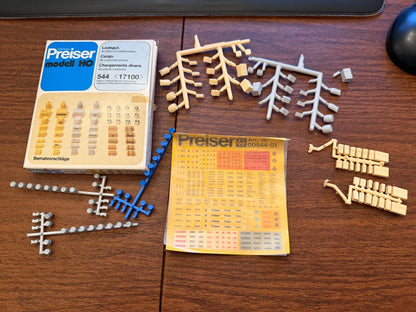 Preiser 17100 HO Scale Train Accessory Kit - 90 Unpainted Miniatures