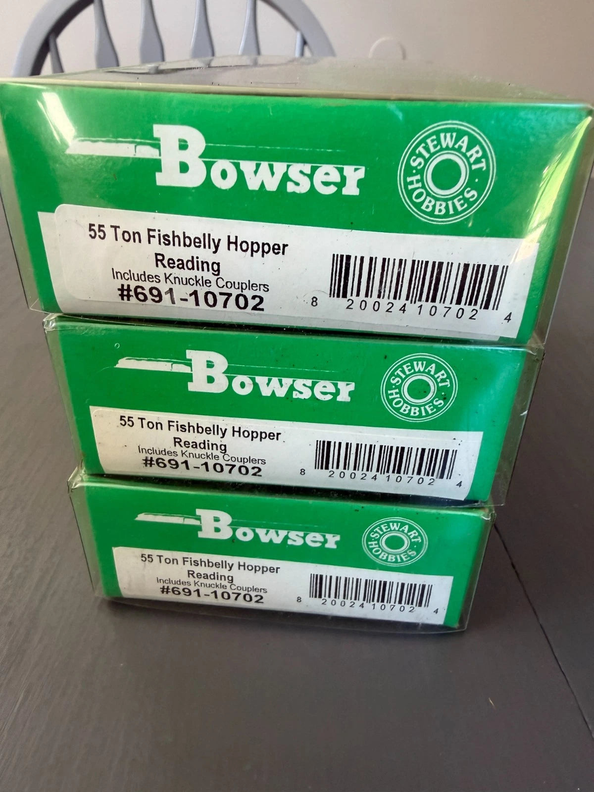 Bowser 3 HO Reading RDG 55-Ton Fishbelly Hopper Kits Unassembled Diff Nos - BNIB