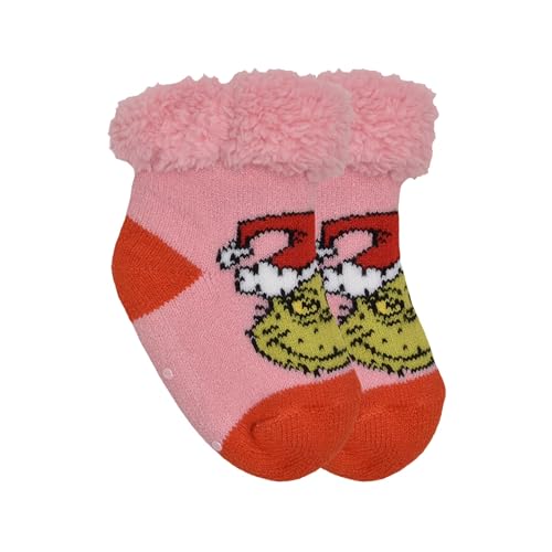 Grinch Character Toddler Fleece- Lined Cozy Sock Boot, Sizes 12M- 5T